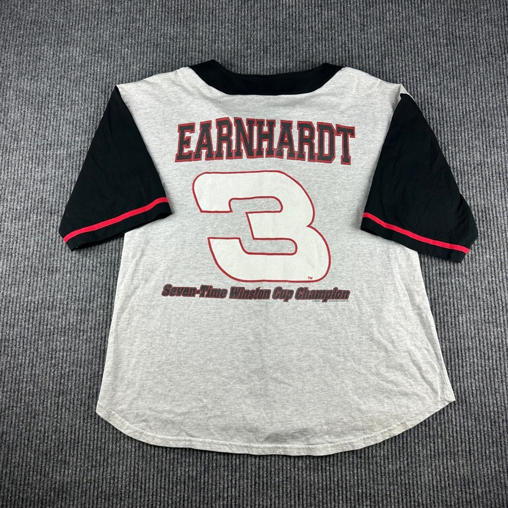 Vintage 1995 Dale Earnhardt #3 NASCAR Baseball Jersey Gray XL Sports Image USA